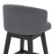 Armen Living Celine 26" Counter Height Swivel Gray Fabric and Espresso Wood Bar Stool LCCIBAESGR26 - alternate 7